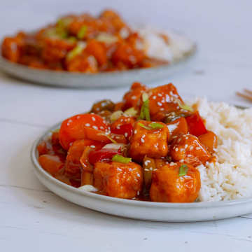 Knuspriger Tofu s&uuml;&szlig;-sauer