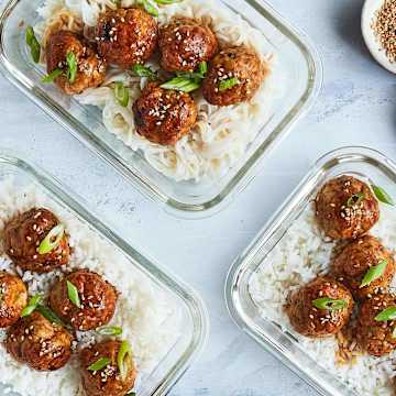 Teriyaki Turkey Meatballs with Hoisin-Soy Glaze