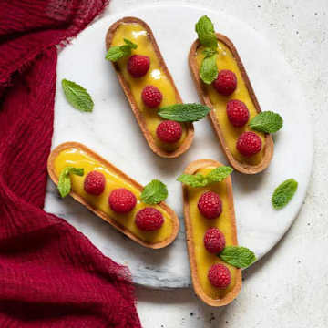 Tartelettes au curd de citron et de fruit de la passion