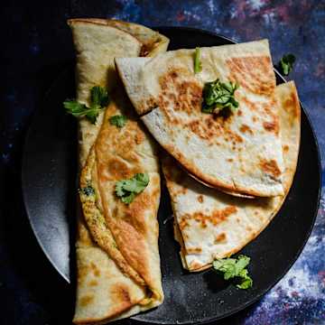 K&auml;se-Masala-Omelett Quesadilla