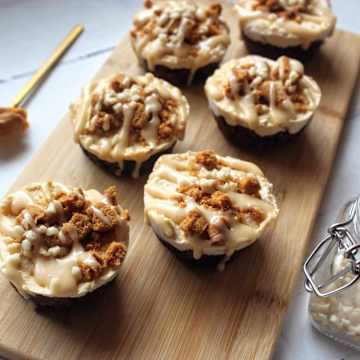 G&acirc;teaux au fromage Biscoff, beurre de cacahu&egrave;te et chocolat