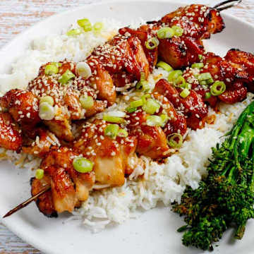 Brochettes de poulet teriyaki