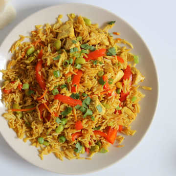Riz frit &eacute;pic&eacute; au tamarin