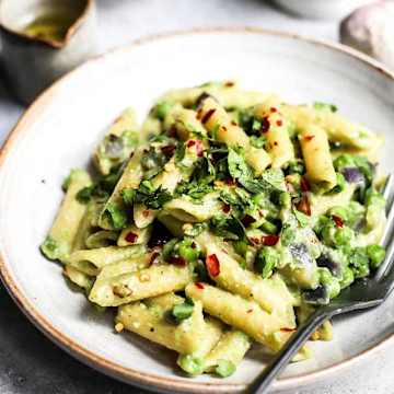 Creamy Pea Penne Pasta