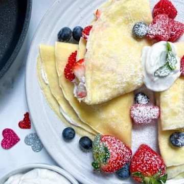 Strawberries and Cream Crepes