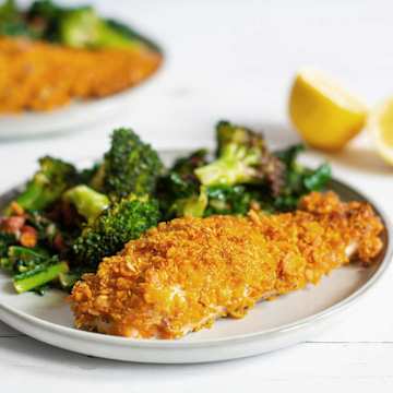 Lachs mit Cornflakes-Kruste