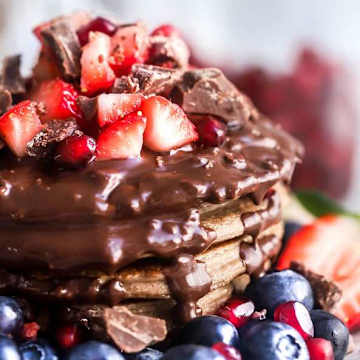 Pomegranate Banana Pancakes