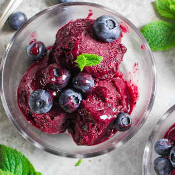 3 Ingredient Blueberry Sorbet