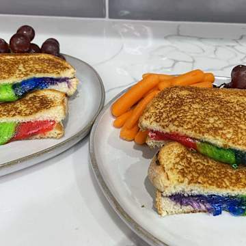 Unicorn Rainbow Grilled Cheese