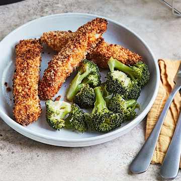Homemade Fish Sticks and Broccoli