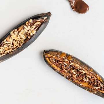 Air Fried Banana Splits Two Ways