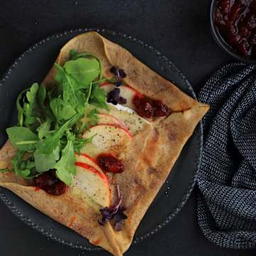 Buckwheat Galette With Brie And Apple