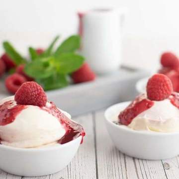 White Chocolate and Raspberry Marble Gelato