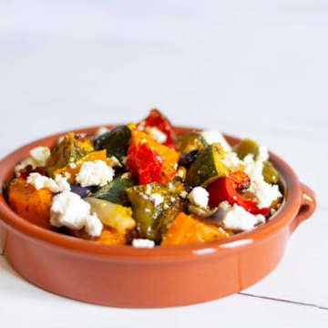 Gebratenes Gem&uuml;se mit Feta-K&auml;se