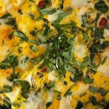 Crushed Tomato Caprese Frittata