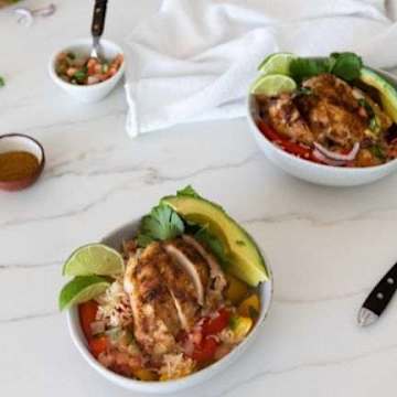 Chicken and Rice Fajita Bowl