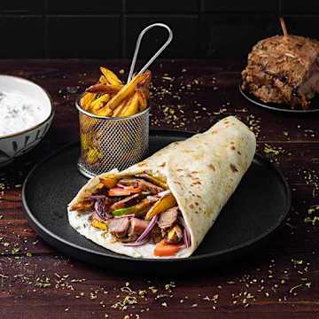 Gyros aus dem Woodfire im Pita