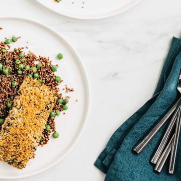 Herb Crusted Salmon with Quinoa