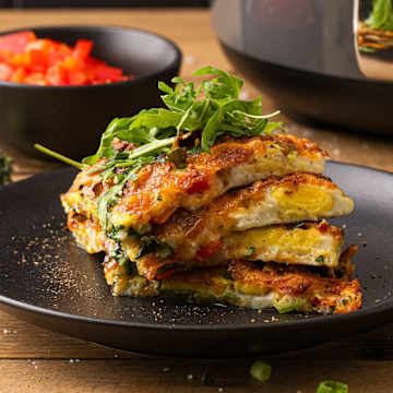Blitz Omlette aus der Hei&szlig;luftfritteuse