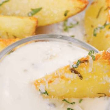 Parmesan Chive Potato Wedges