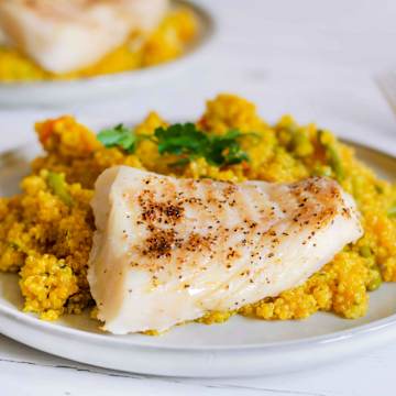 Cod Fillets with Spiced Quinoa