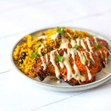 Harissa Lamb Chops with Tahini Dressing