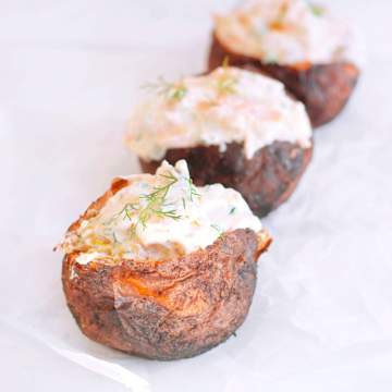 Loaded Jacket Potatoes With Hot Smoked Trout