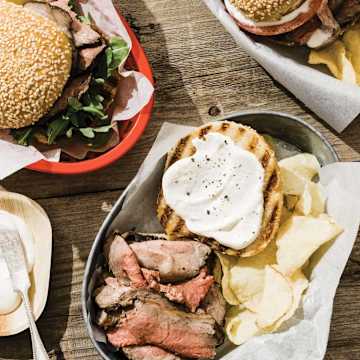 Smoked Pit Beef Sandwiches with Horseradish Sauce