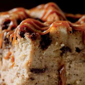 Caramel Raisin Bread Pudding