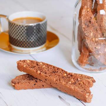 Chocolate, Hazelnut, Orange Biscotti