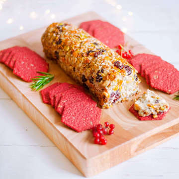 Vegan Christmas Cheese Log