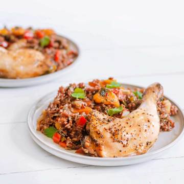 One Pot Chicken & Red Rice Pilaf