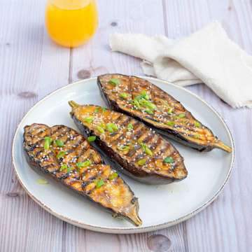 Smoked Grilled Miso Aubergines