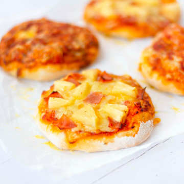 Ham and Pineapple Individual Pizzas