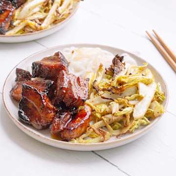 Pork Belly With Soy & Ginger Cabbage