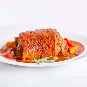 Pot Roast Pork Shoulder with Peppers