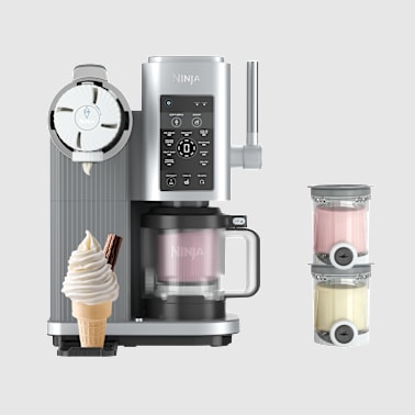 Ninja CREAMi Scoop & Swirl 13-in-1 Soft Serve & Ice Cream Maker NC701UK