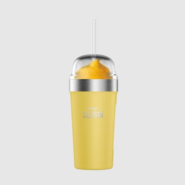 Bubble cup isotherme Ninja SLUSHi avec couvercle et paille - Jaune