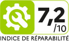 Indice de r&eacute;parabilit&eacute; : 7.2 / 10