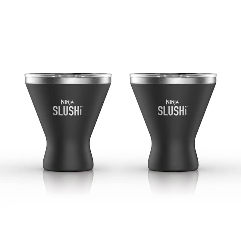 Ninja SLUSHi isolierter Cocktailbecher mit Deckel 2er-Set – Schwarz