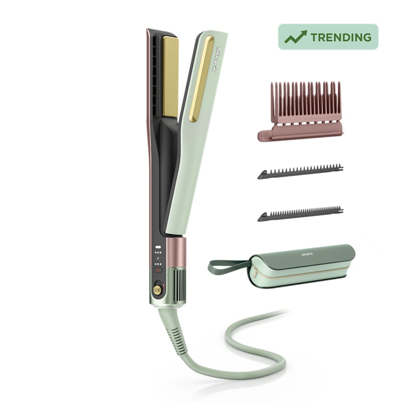 Shark SilkiPro™ Hair Straightener and Dryer in Strawberry Matcha