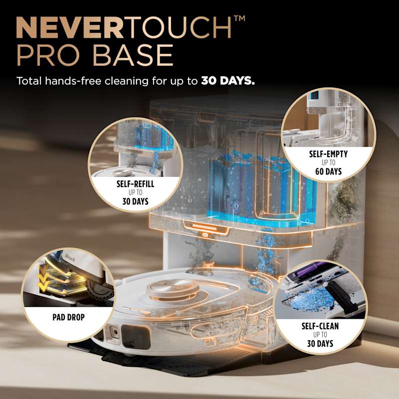Shark PowerDetect™ 2-in-1 Robot Vacuum and Mop with NeverTouch