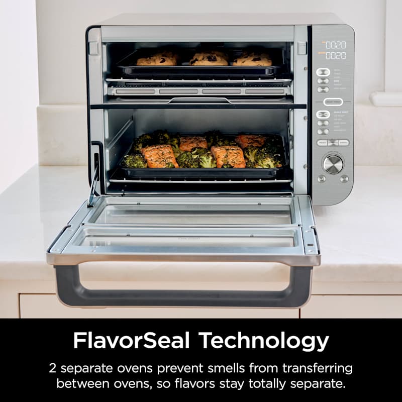 Ninja 10-in-1 Convection & Air Fry Double Oven – Stainless Steel & Black, DCT400