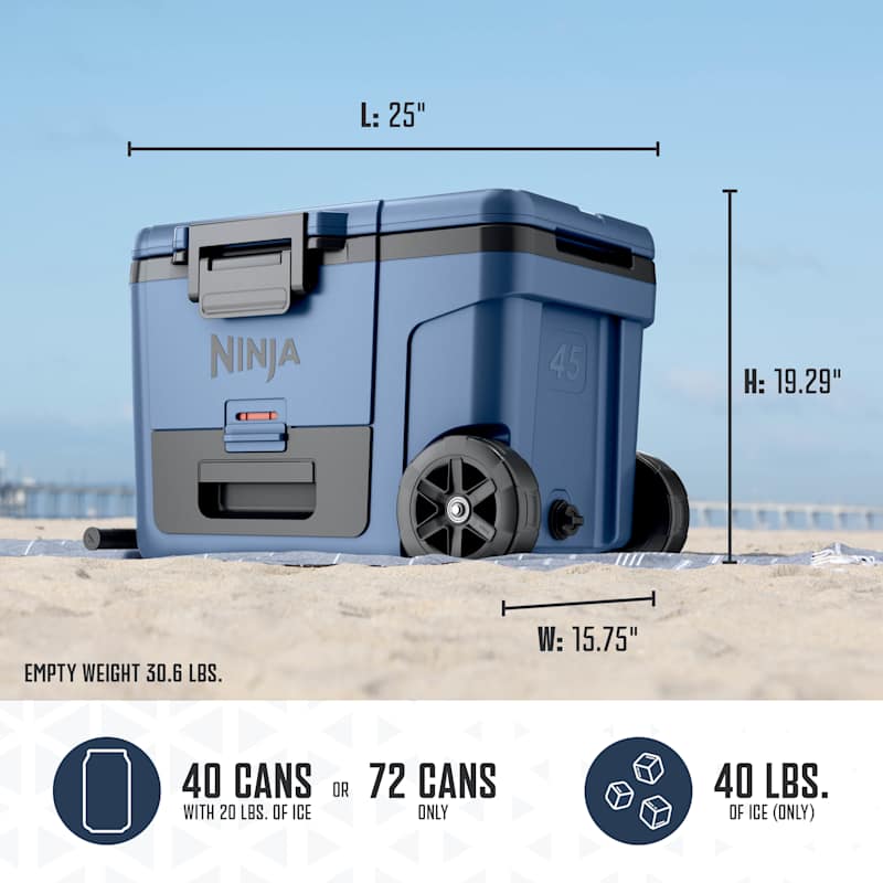 Ninja FrostVault™ 45qt Wheeled Cooler with Dry Zone, Lakeshore