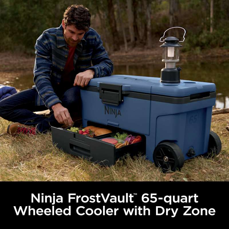Ninja FrostVault™ 65qt Cooler with Wheels in Navy Blue | SharkNinja