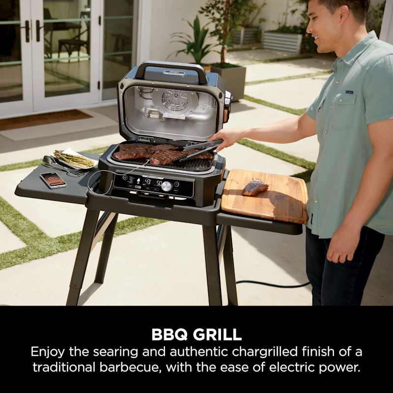カツ Ninja Woodfire Pro Connect XL Grill OG901UKAMZ | Smart Electric BBQ