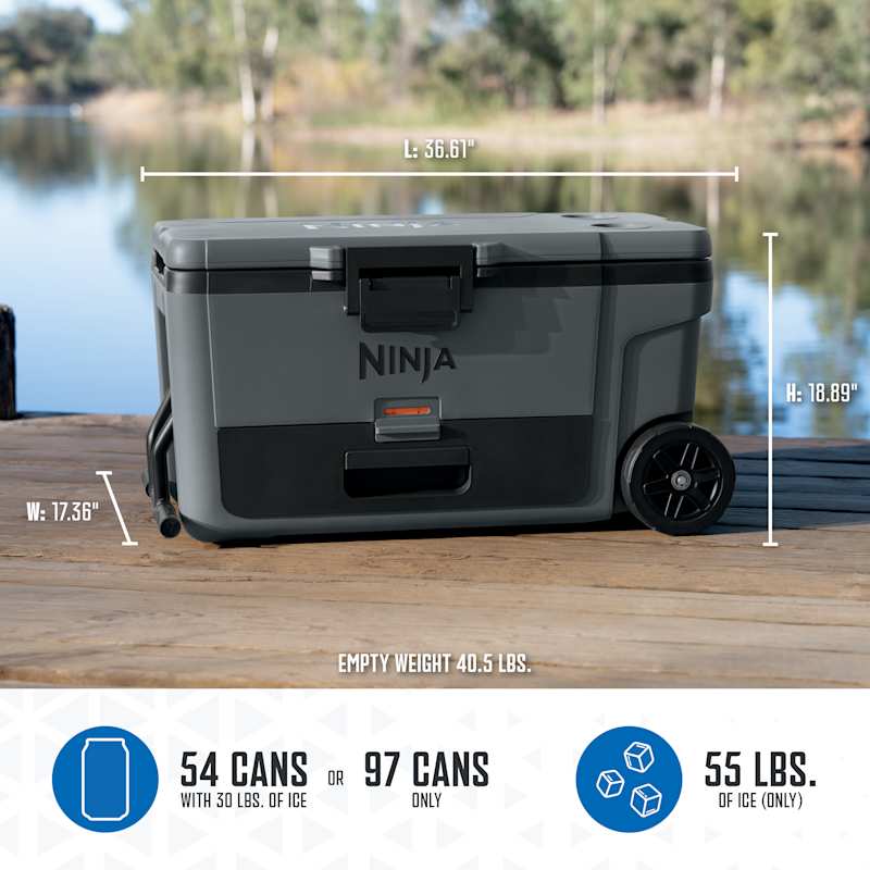 Ninja FrostVault™ 65qt Cooler with Wheels in Charcoal Gray