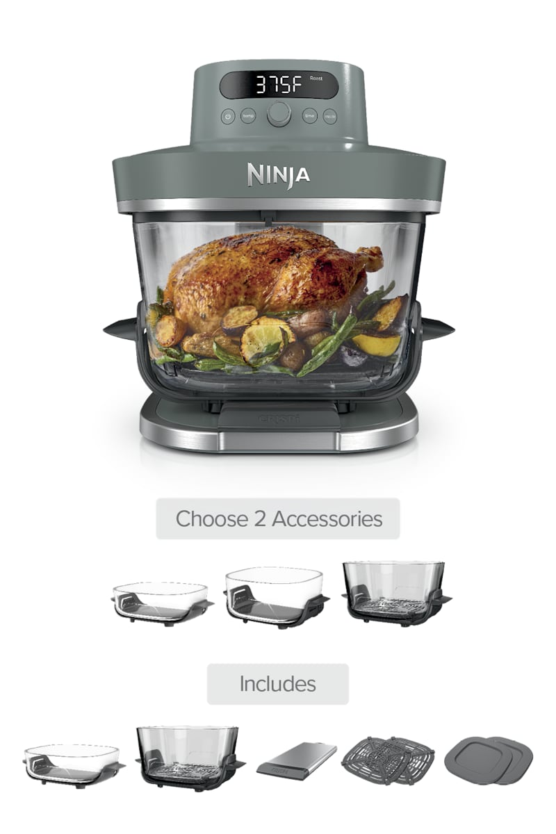 Build Your Own Ninja Crispi Pro Glass Air Fryer in Ash Gray
