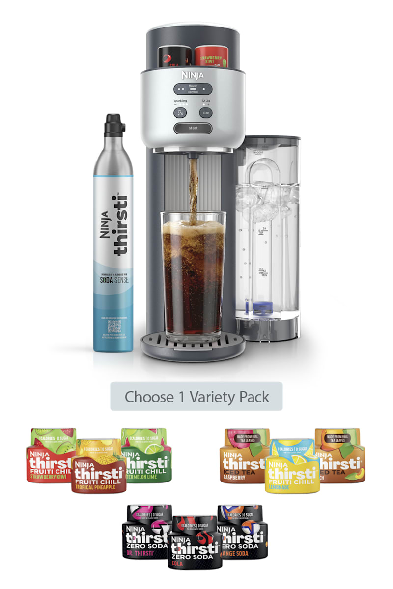 Ninja Thirsti Soda Machine Bundle in Cyberspace Extra CO2 Bundle | WC3001BL2