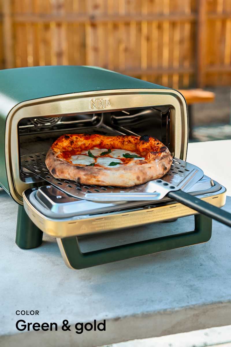 Ninja Artisan™ 5-in-1 Portable Pizza Oven in Blue and Gold